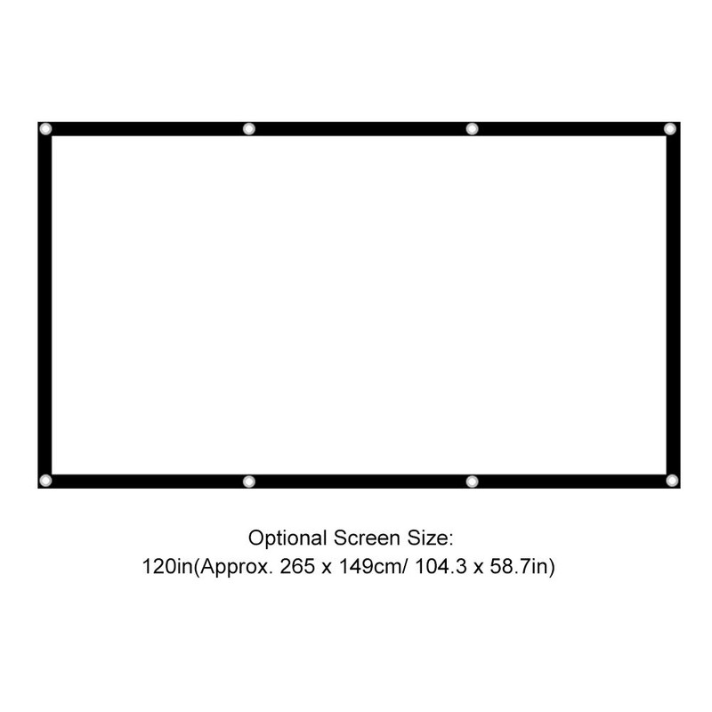Projection Screen, Cinema Screen, Projector Screen, 16: 9 White Interior(120