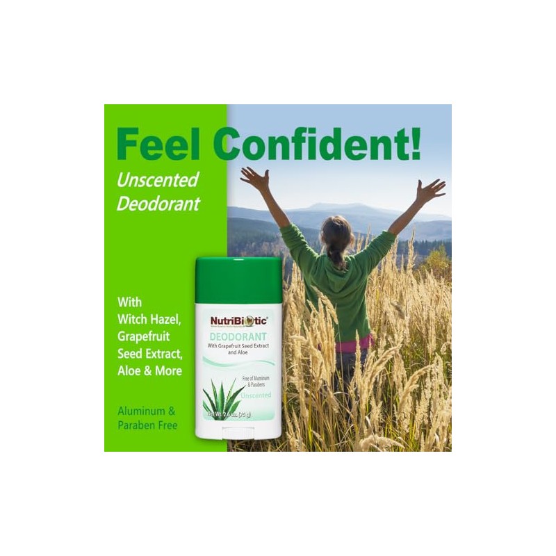 Nutribiotic - Desodorisante duradero Unscented - 2,6 oz.