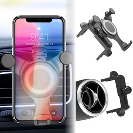 Mellbo Smartphone Holder, Car Smartphone Stand, In-Car Smartphone Holder, 360 Degree Rotation, Fixed, For Air Conditioner Vent Vibration Resistant