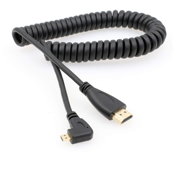 HangTon - Cable en espiral micro HDMI a HDMI HDTV
