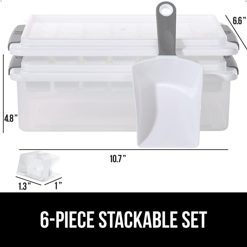 GORILLA GRIP BPA-Free Easy Release Ice Cube Tray for Freezer,