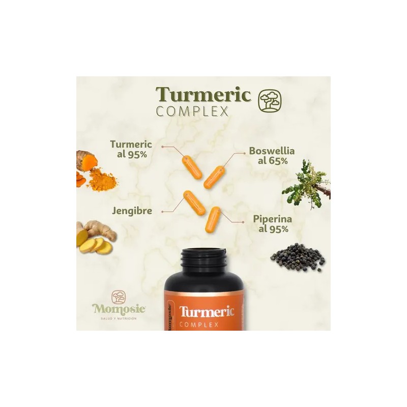 Cápsulas de Cúrcuma Momosie con Jengibre, Boswellia y Pimienta Negra