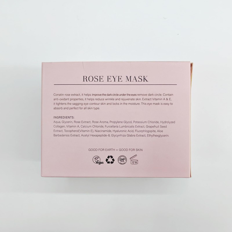 PEAUAMIE Under Eye Patchs Rose Eye Mask for Dark Circles