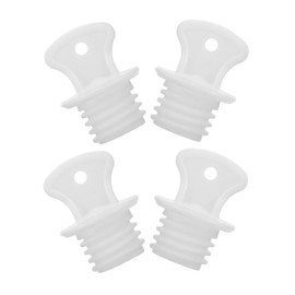 Healvian Pack of 4 Hot Water Bottle Lids Hot Water Sealing Plug Hot Water Bag Lid Water Stopper Water Stop Screw Hot Bag Bottle Attachment Hot Bag Stopper White
