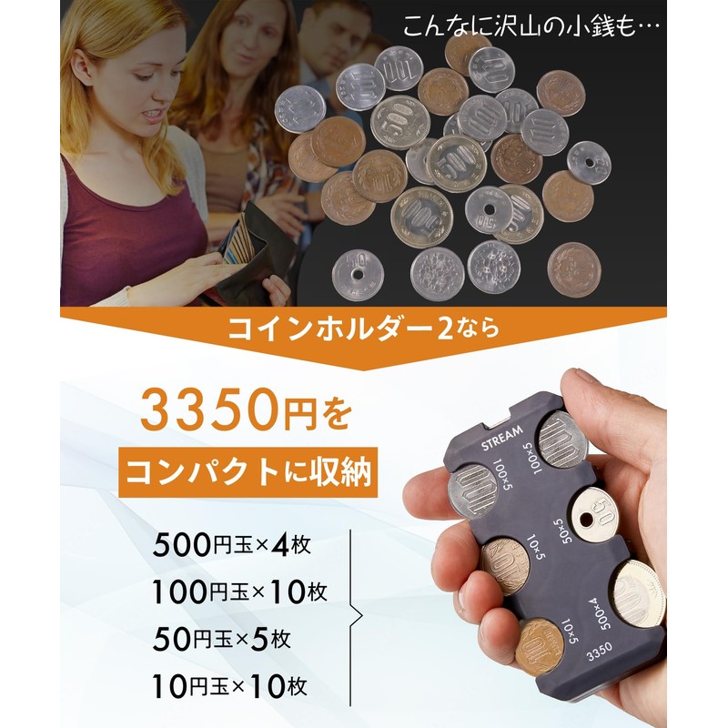 Stream Coin Holder 2 Coin Purses (No Slots) Coin Purse,