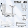 10 PCS Roman Shade Wall L Bracket with Wingnut, Cellular