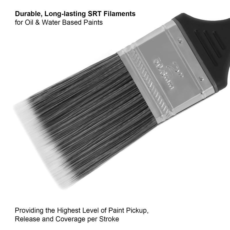 Genixart Angle Brush Set, Flat Brushes, Trimming Brushes for Walls