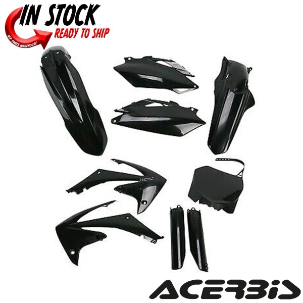 Acerbis Full Plastic Kit Black Honda CRF250R 2010-13 CRF450R 2009-12