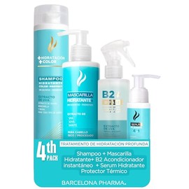 Barcelona Pharma Tratamiento Capilar Hidratación Profunda con Extracto de Uva sin Sulfatos y Parabenos para Todo Tipo de Cabello