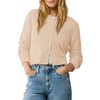 Urban CoCo Women's Crew Neck Cropped Cardigan Sweaters Long Sleeve
