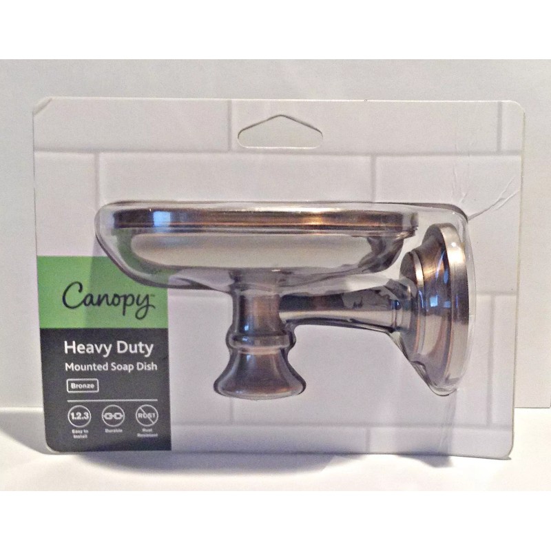 CANOPY HEAVY DUTY MOUNTED SOAP DISH HOLDER BRONZE