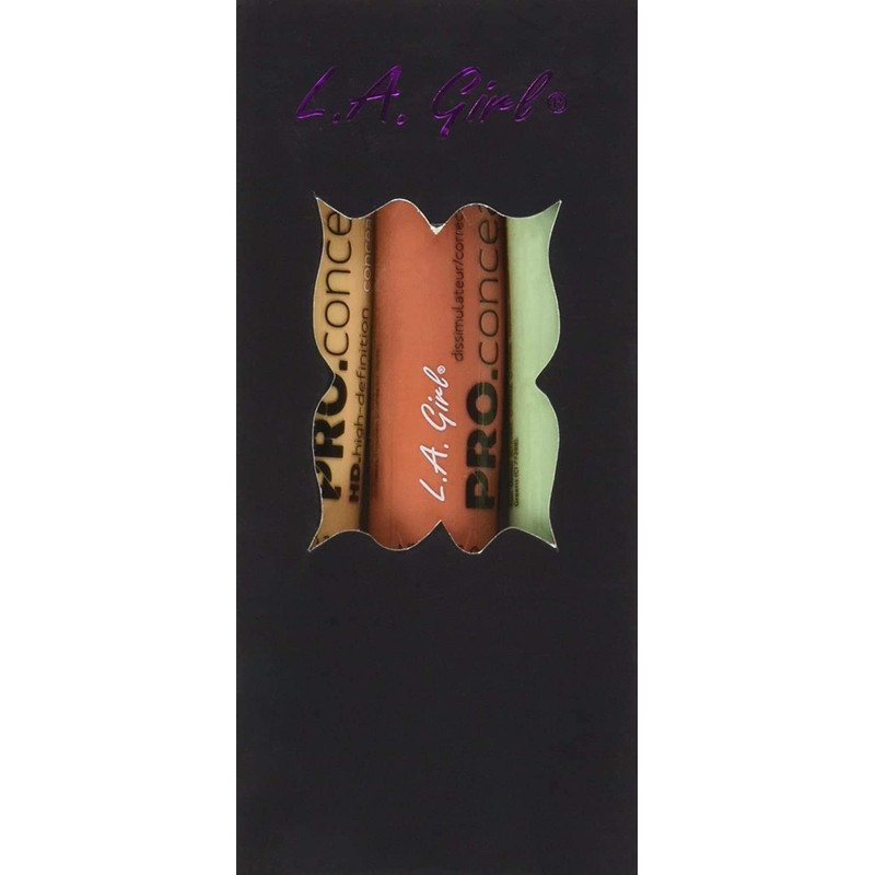 L.A. Girl Pro Conceal Set Orange, Yellow, Green Correctors, Pack