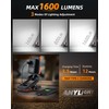 Anylight LED Rechargeable Work Light with Clamp,1600LM Magnetic Clip Work
