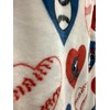 Peanuts VelvetLoft Baseball Hearts Throw Blanket, 60 x 70 inches,