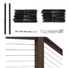 Muzata 40Pack 1/8" Black Swage Lag Screws Left & Right