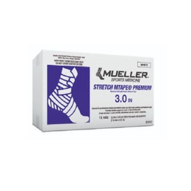 Mueller Stretch MTape® Premium Elastic Athletic Tape, 3″ × 5 yd, White – Box of 16 Rolls – Maximum Strength – Part # 21013