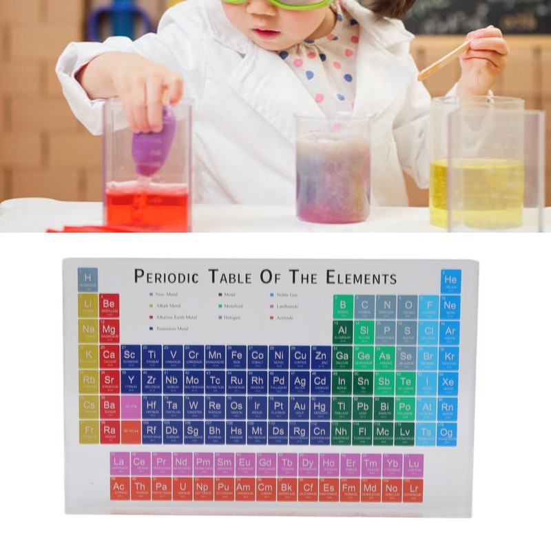 Educational Periodic Table Decoration Safe Odorless Modern Acrylic Periodic Table