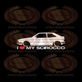 Isakson Designs I Love My MK1 Decal Sticker For VW Volkswagen Scirocco