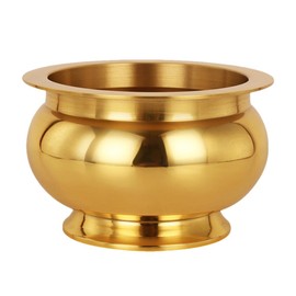 HOMSFOU Buddhist Incense Burner, Copper Treasure Basin Fengshui Incense Cone Stick Holder Buddha Offering Bowl Chinese Incense Burner Offering Basin for Buddha Buddhist Meditation Decor