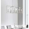 Munbea 6-Light Nickel Island Light, No Installation Required, Foldable Square