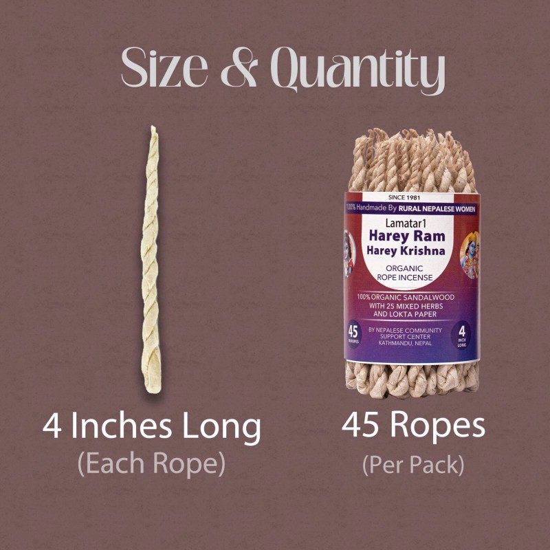 Lamatar1 Natural Rope Incense Set Of 2 Pack Burning Gently