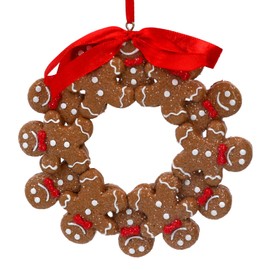 Gisela Graham Gingerbread Wreath Decoration 17181 Gingerbread