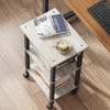 TUTOTAK 3 Tier Printer Stand, Rolling Printer Cart with Power