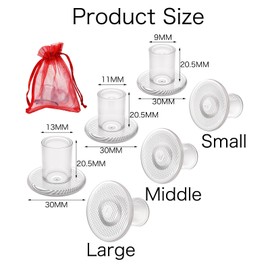 Wanmu 6 Pairs Clear High Heel Protectors, 3 Size Heel Protectors for Grass, High Heel Stoppers for Grass, Soft Heel Covers for Walking on Grass and Uneven Floor (S/M/L)