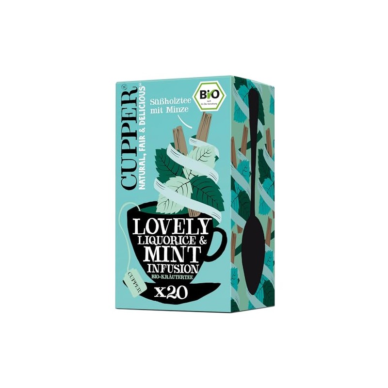 Cupper Organic Herbal Tea Lovely Liquorice & Mint Peppermint Tea