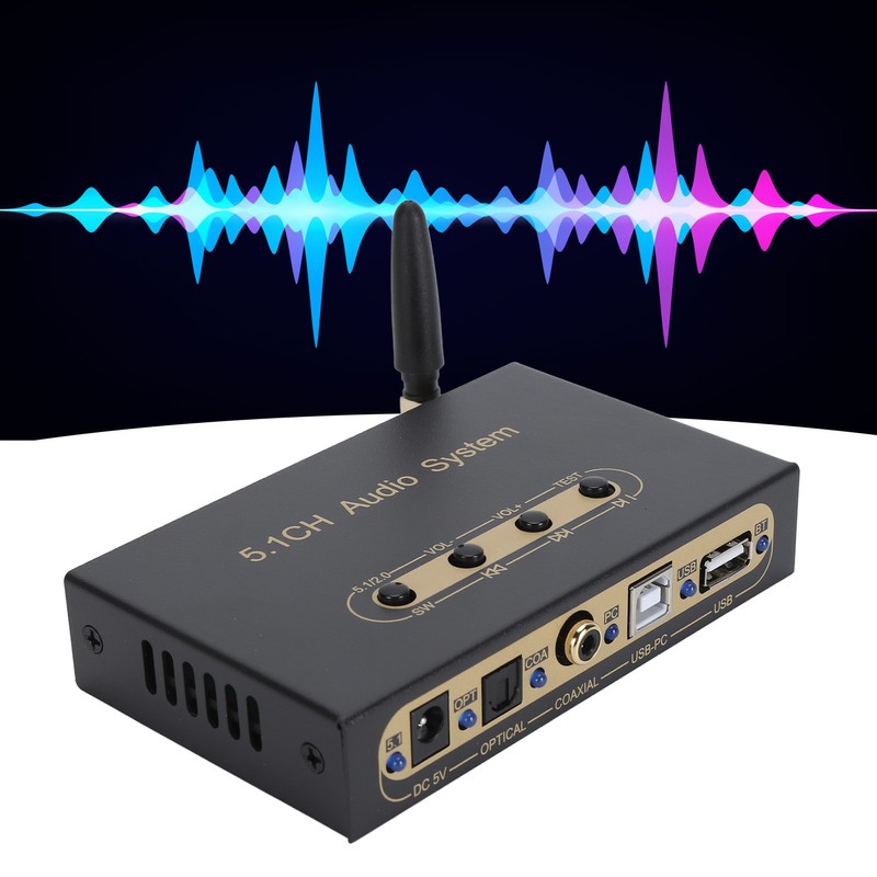 5.1CH Sound Decoder Support ARC Optical Fiber Coaxial Bluetooth Digital