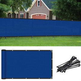 Coarbor Privacy Fence Screen Privacy Fence with Grommets Blue Heavy Duty Outdoor Fence Cover 150 GSM for Garden Outdoor Backyard Chain Link Fence 4'x50'