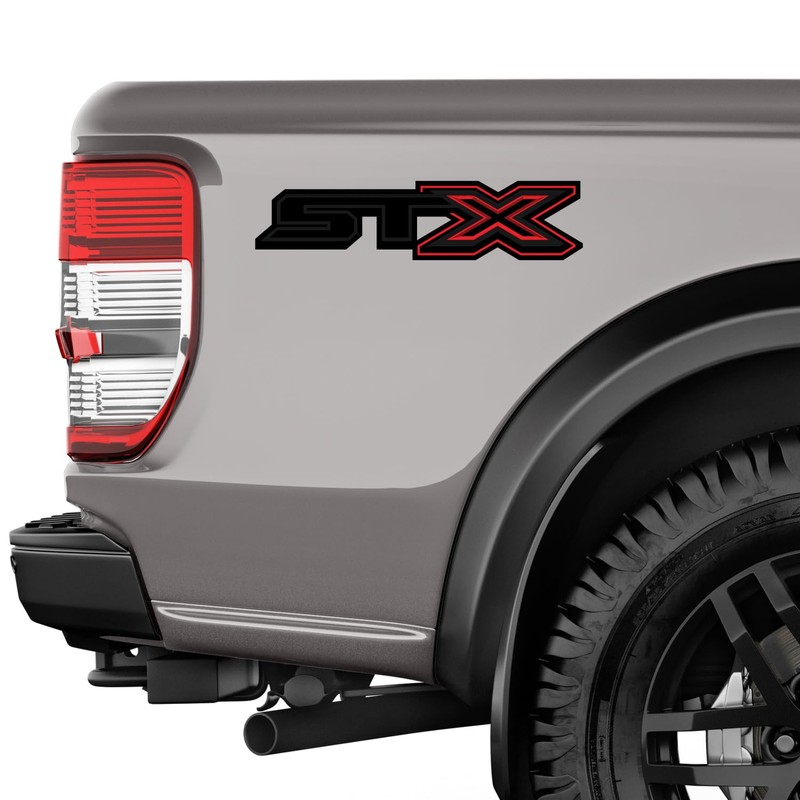 Aftermarket STX Decals Black Red X Stickers for Truck