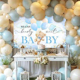 Mocsicka We Can Bearly Wait Backdrop Banner 6x3.6ft