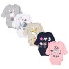TupTam Baby Bodysuit with Long Sleeve pack of 5, Girl