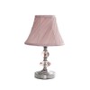 MiniSun | Modern Polished Chrome and Pink Touch Table Lamp