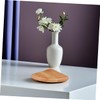 ADOCARN 2pcs Fan-Shaped Corner Shelf 6-Inch Rubberwood Wall Mounted Floating