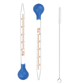 Glass Pipette Dropper, Pack of 3 Transfer Pipette, Glass Long Pipette, Graduated Dropper Glass Measuring Pipette, Liquid Pipettes, for Laboratory, Food Research, 10 ml