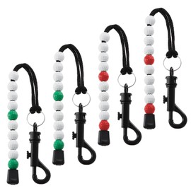 Duronge Pack of 4 Golf Punch Counter, Golf Counting Chain, Golf Impact Counter Plastic Beads, Golf Score Stroke Beads, Suitable for Men Women Outdoor Golf (30 cm Length)