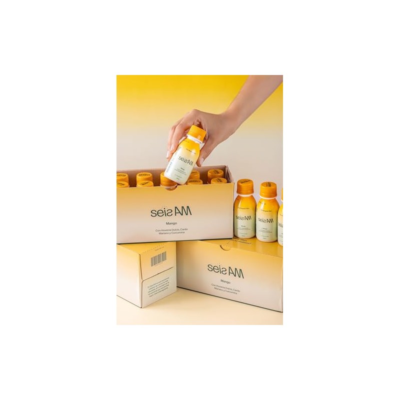 SeizAM Shot Preventivo para la Resaca, Sabor Mango, 100mL (10pack)