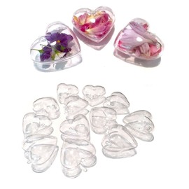 CRYSTAL KING Pack of 10 Acrylic Balls Hearts 10 cm Large Craft Balls Acrylic Ball Transparent Separable Transparent Plastic Ball Acrylic Heart Acrylic Ball Acrylic Balls Acrylic Balls 100 mm