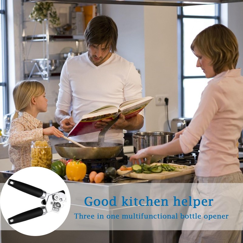 Can Opener, 3 in 1 Stainless Steel Tin Openers with