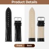 uxcell Quick Release Genuine Leather Watch Band 24mm Embossed Pattern