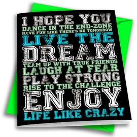 Play Strong Play Strong 1-Pack I HOPE Sports Powercard (5x7in) Empower Sports Inspirational Motivational Greeting Card for Athletes, Coaches and Fans - Empower the Champion!