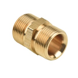 High Pressure Washer Adapter, Brass Hose Extension Coupler 22mm Male to 22mm Male Washer Fitting, 4500 PSI (Inner Diameter 15mm)
