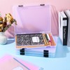Cholemy 12 Pcs A4 Project Case Clear Portable Scrapbook Paper