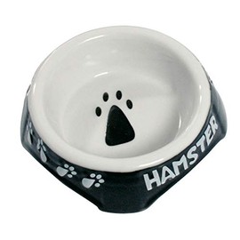 Karlie Pottery Black and White Hamster Bowl