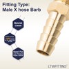 LTWFITTING Brass Barbed Fitting Coupler/Connector 1/8" Male BSPT x 5/16"(8mm)