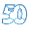 Sweet Prints Inc Number 50 Cookie Cutter - Dishwasher Safe