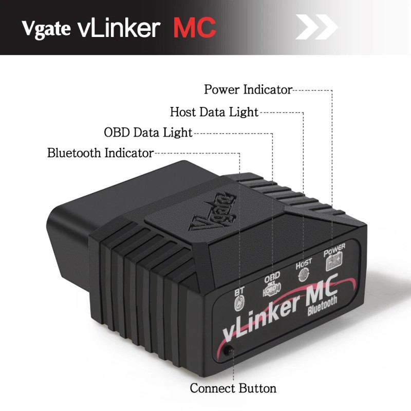 Vgate vLinker MC Bluetooth OBD2 Diagnostic Scanner Tool for Android
