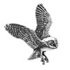 Pewter Owl Pin Lapel Pin Pin204, pewter
